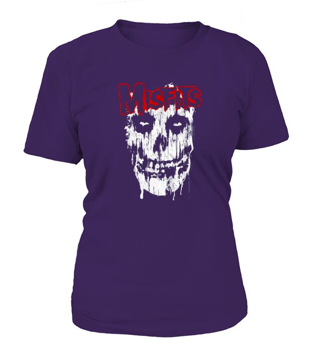 Designs Misfits Splatter Skull Logo T-Shirt Woman