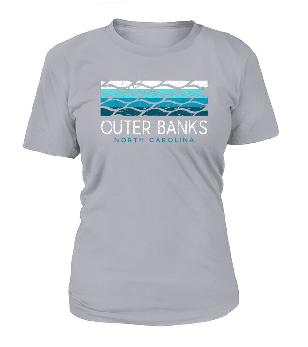 Outer Banks North Carolina T Shirt OBX NC Water Vintage T-Shirt Woman