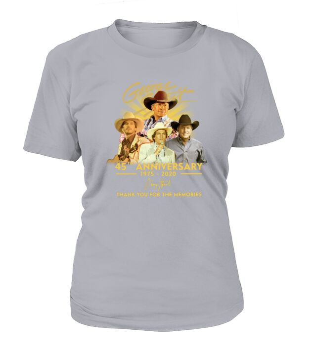 George Strait 45th Anniversary 1975 2020 Thank You For The Memories Signature T-Shirt Woman
