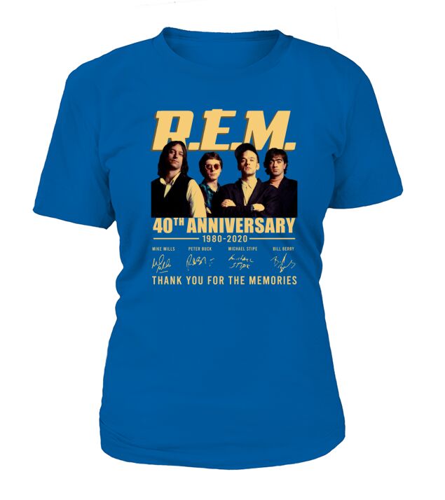 R.E.M 40th anniversary 1980-2020 signatures shirt T-Shirt Woman