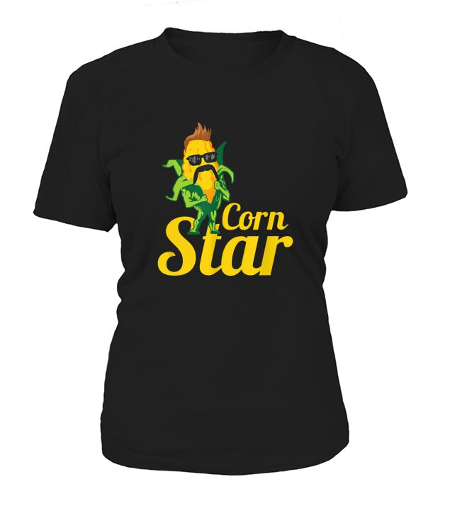 Funny Corn Star Sunglasses T-Shirt Woman