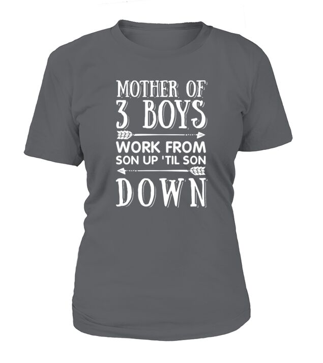 Mom of Three Boys Gift from Son 3 Mothers Day Funn Women's T-Shirt