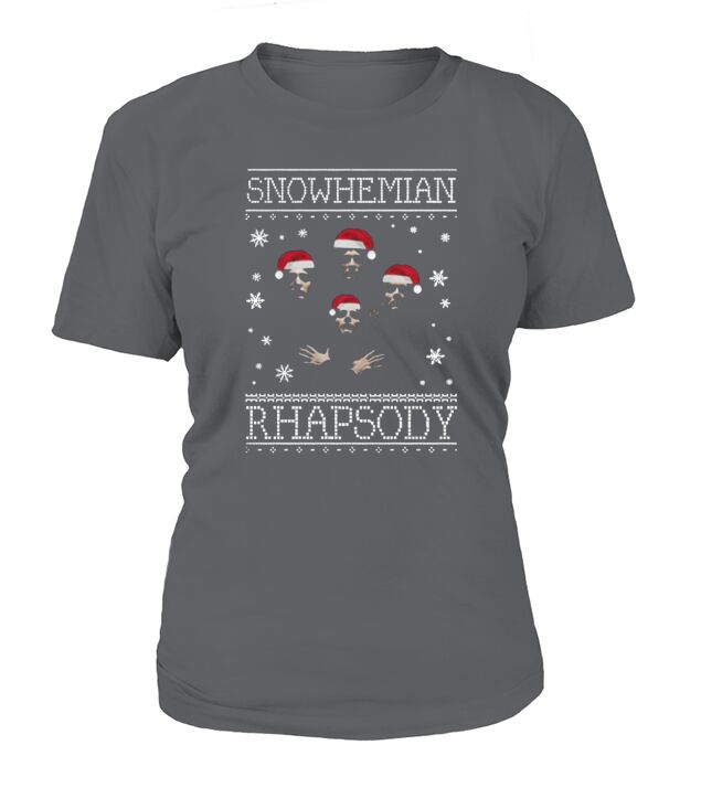 Snowhemian Rhapsody Queen Christmas Knit Mens T-Shirt T-Shirt Woman