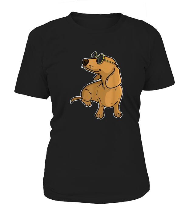 Dachshund Weiner Dog Sun Glasses T-Shirt Woman