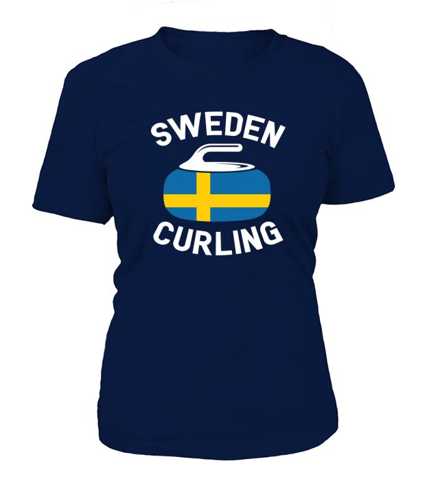 Sweden Curling Swedish Sport T-Shirt Woman