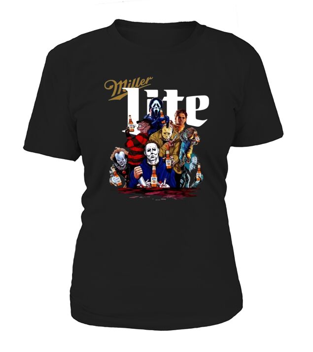 Horror characters Miller Lite shirt T-Shirt Woman