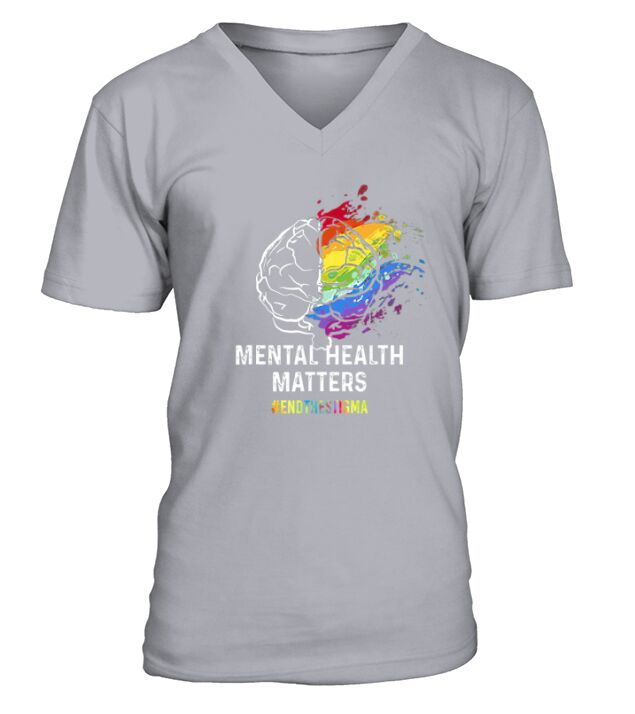 Mental Health Matters End The Stigma Love Awareness V-Neck T-shirt