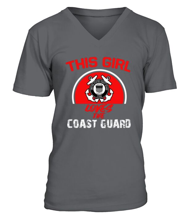 This Girl Loves The Coast Guard V-Neck T-shirt