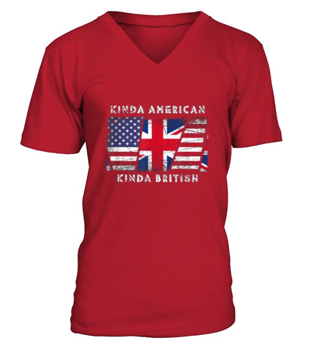 Kinda American Kinda British  Dual Citizenship V-Neck T-shirt