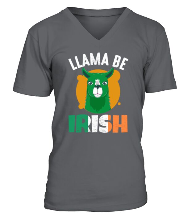 Llama be Irish V-Neck T-shirt