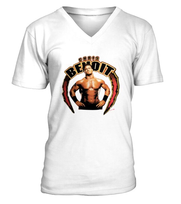 Vintage Chris Benoit WWE V-Neck T-shirt