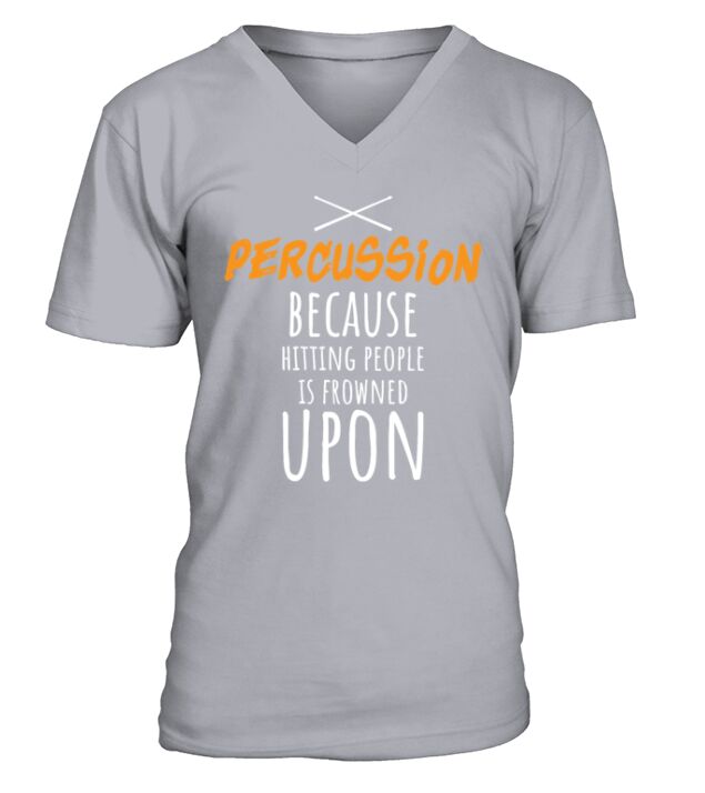 Drummer Gift Playing Drums Percussion Mallet Percu V-Neck T-shirt