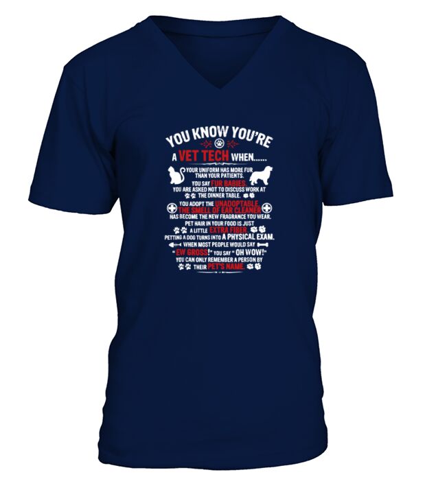 You Know You Are Vet Tech TShirts/ Vet Technician Shirt V-Neck T-shirt