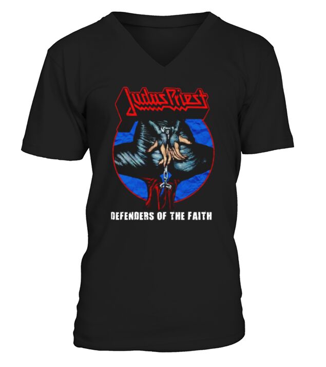 Judas Priest Defenders Of The Faith V-Neck T-shirt