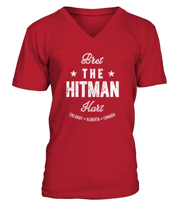 Bret The Hitman Hart Vintage Fight Type V-Neck T-shirt