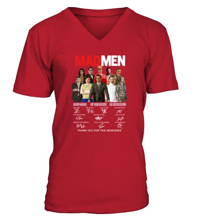 Mad Men 2007 2021 07 Seasons 92 Episodes Thank You For The Memories V-Neck T-shirt