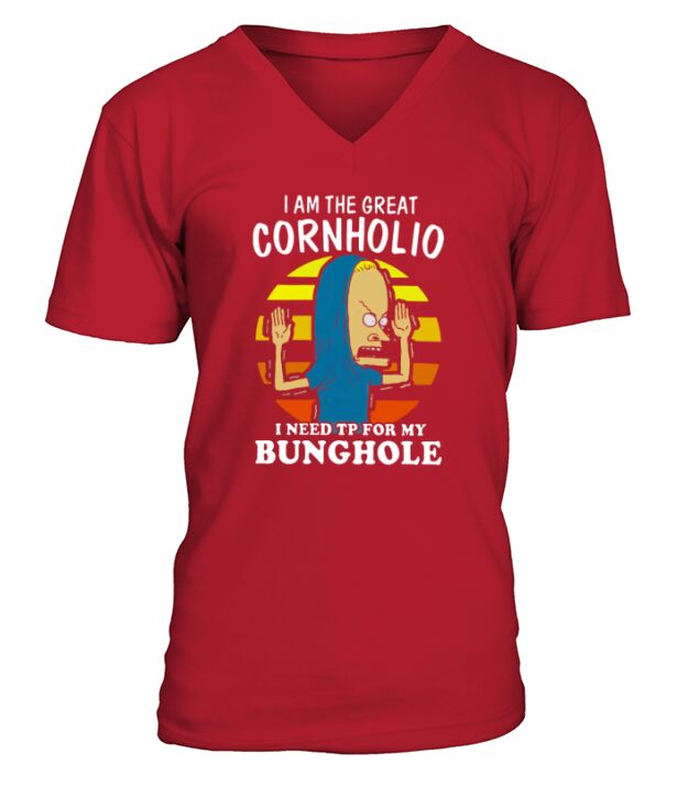 I Am The Great Cornholio V-Neck T-shirt