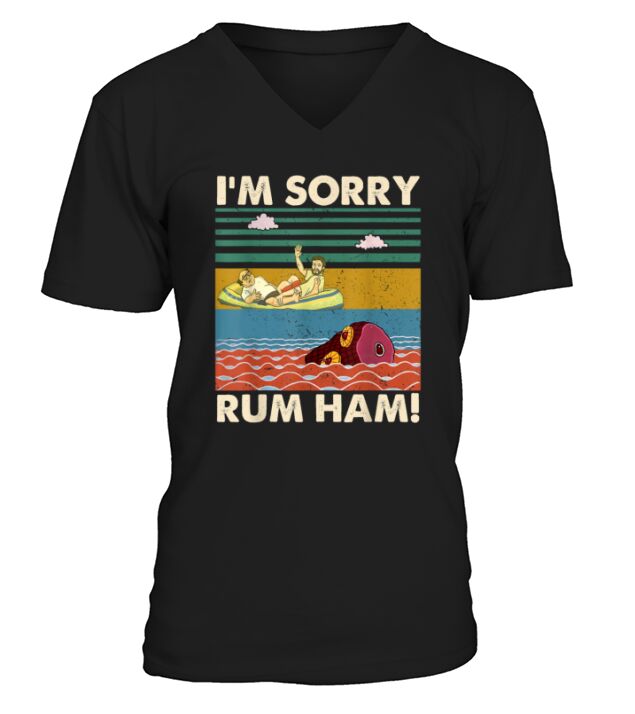Im Sorry Rum Ham Vintage Sunny in Philadelphia V-Neck T-shirt
