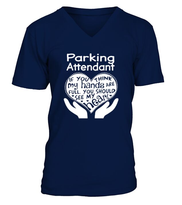 Parking Attendant Full Heart Job V-Neck T-shirt