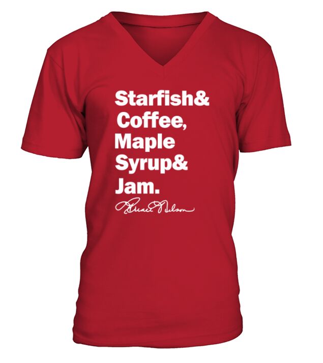 Prince starfish coffee maple syrup and jam V-Neck T-shirt