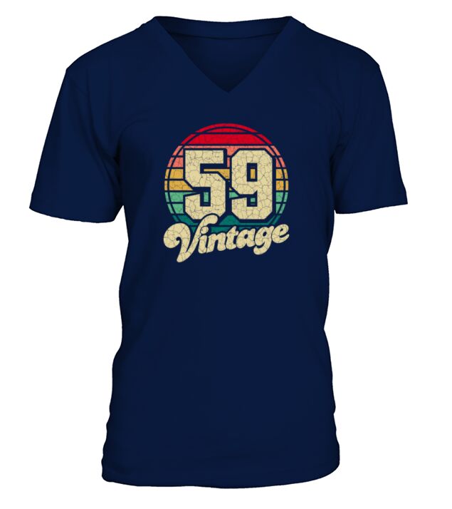 Vintage 1959 Gifts Birthday Born in 59 Gift Idea V-Neck T-shirt