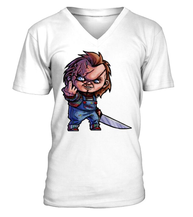 Chucky Middle Finger V-Neck T-shirt