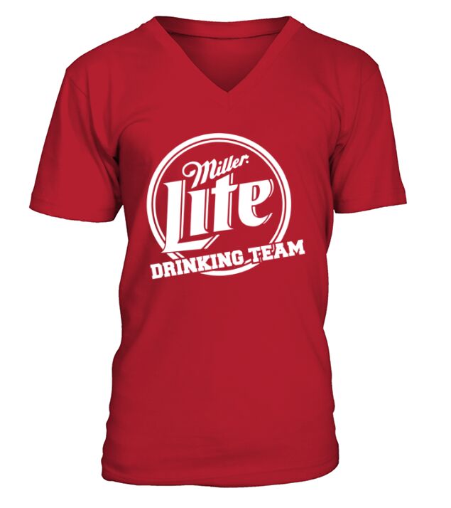 Miller Lite Drinking Team V-Neck T-shirt