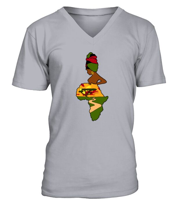Mother Africa T-Shirt V-Neck T-shirt