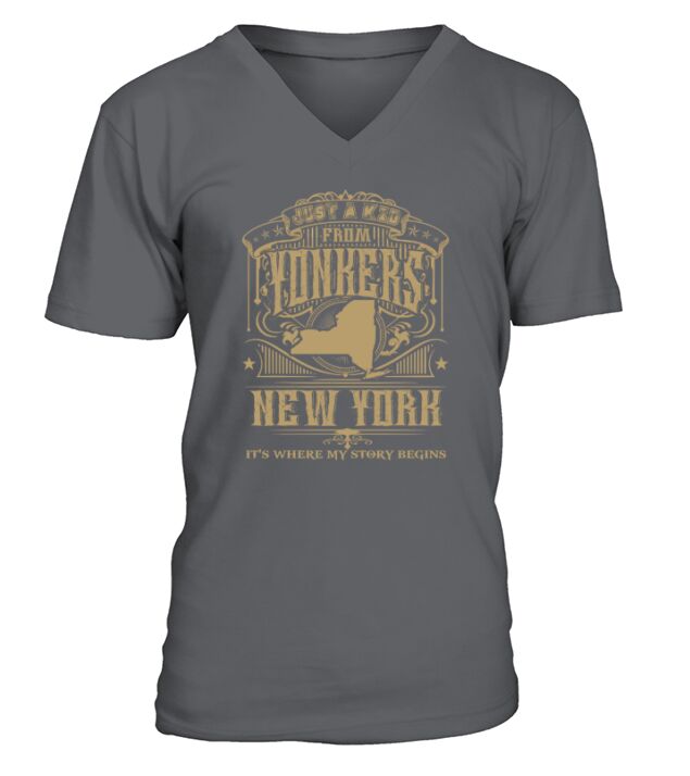 Yonkers It Is Where My Story Begins New York V-Neck T-shirt