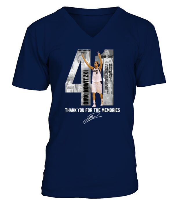 41 Dirk Nowitzki thank you for the memories shirt V-Neck T-shirt