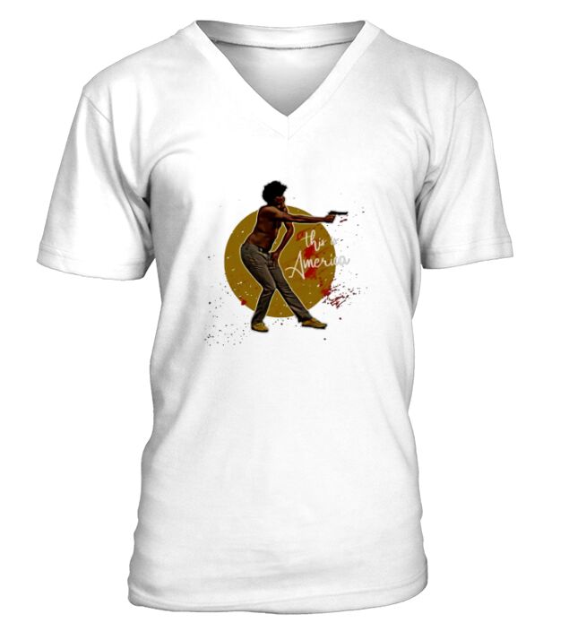THIS IS AMERICA CHILDISH GAMBINO V-Neck T-shirt