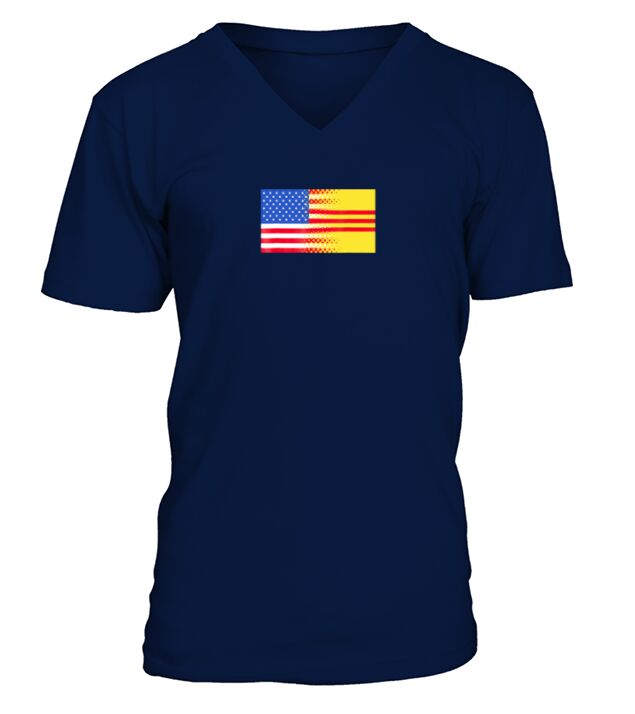 Vietnamese American South Vietnam Flag Shirt V-Neck T-shirt