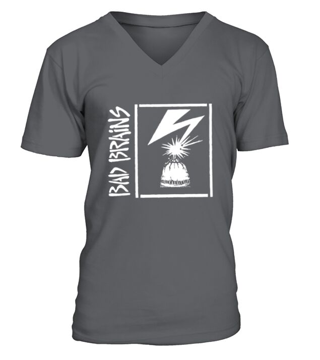 BAD BRAINS CAPITOL STENCIL LOGO NEW BLACK V-Neck T-shirt