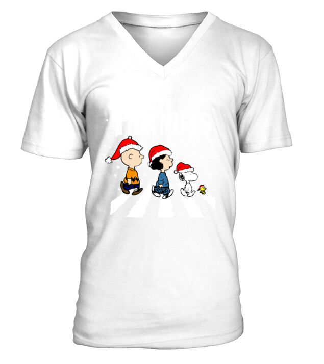 The Peanuts Abbey Road Christmas Snoopy V-Neck T-shirt