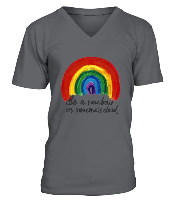 Maya Angelou  Be a rainbow in someones cloud V-Neck T-shirt