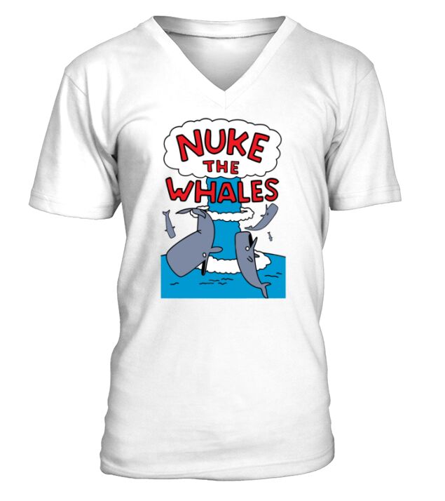 Nuke The Whales V-Neck T-shirt