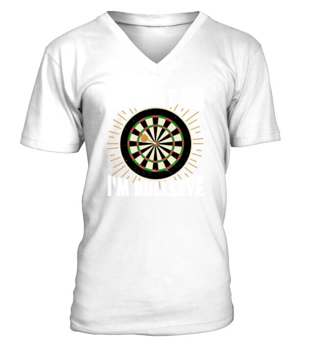 Im Not 50 Im Bullseye Darts Player Birthday Gift V-Neck T-shirt
