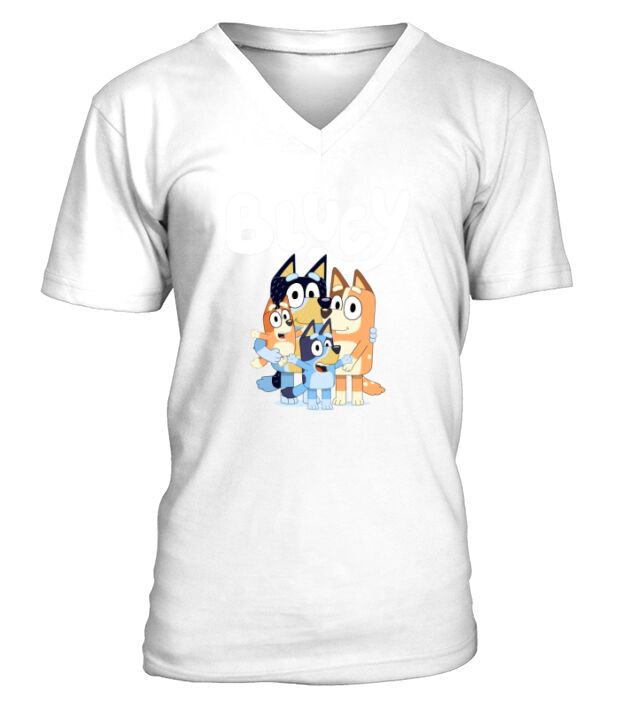 Cute bluey Family V-Neck T-shirt