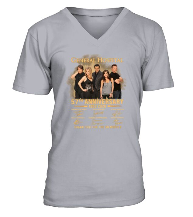 General Hospital 57th anniversary 1963 2020 thank you for the memories V-Neck T-shirt