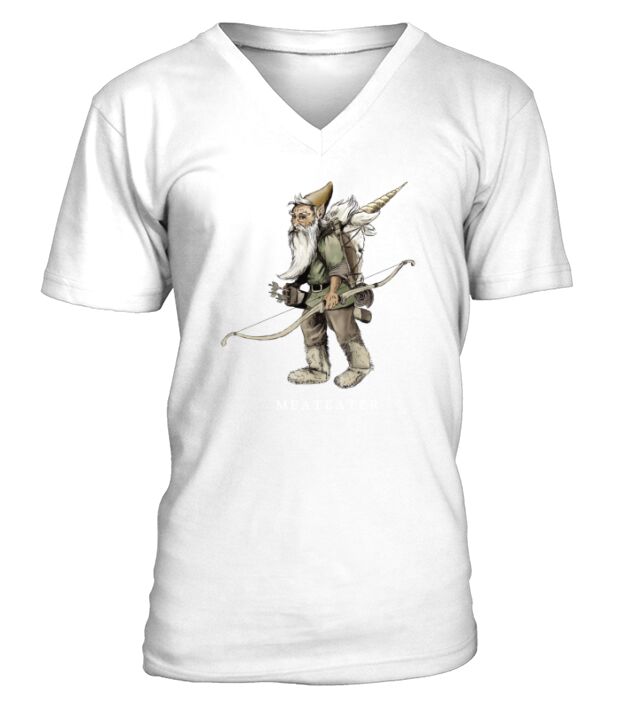 Meateater Gnome Packing Out A Unicorn Funny V-Neck T-shirt