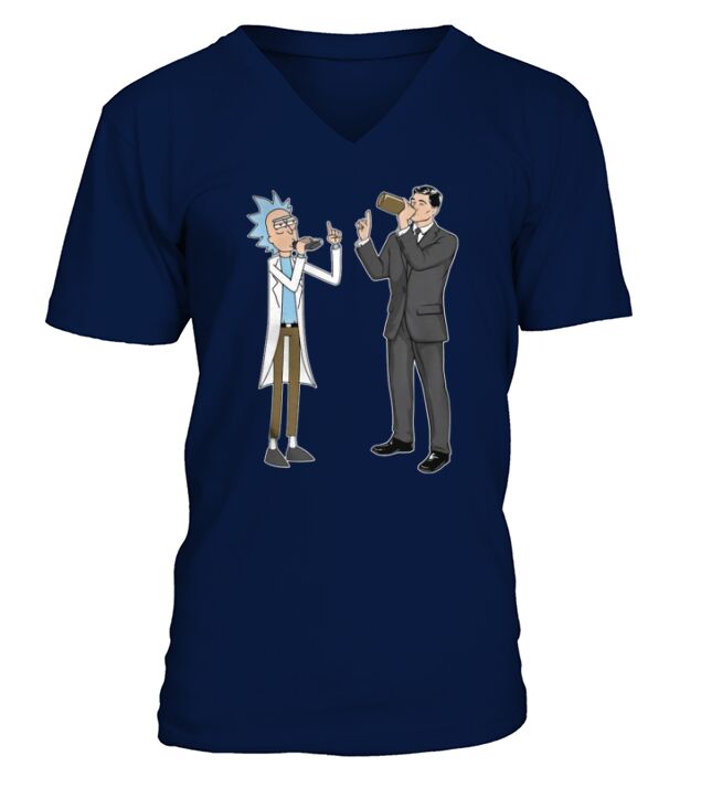 Rick and Archer drinking shirt V-Neck T-shirt