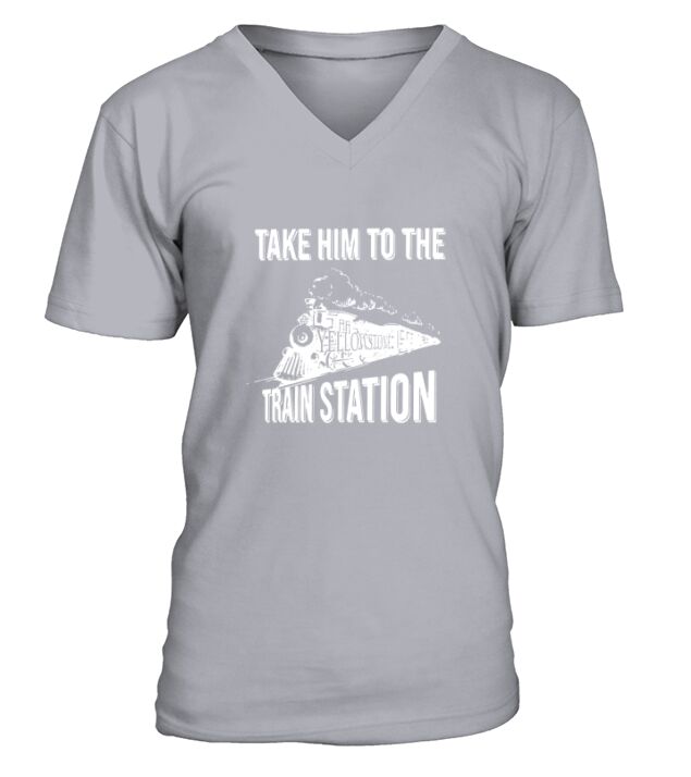 Take Him To The Train Station V-Neck T-shirt