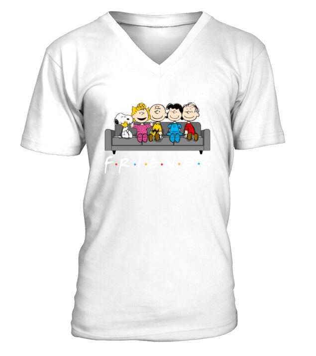 Snoopy Friends TV Show V-Neck T-shirt