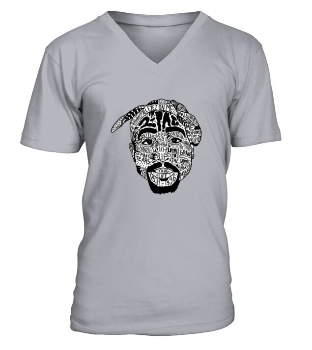 2Pac Thug Life 2 Pac All Eyez On Me V-Neck T-shirt