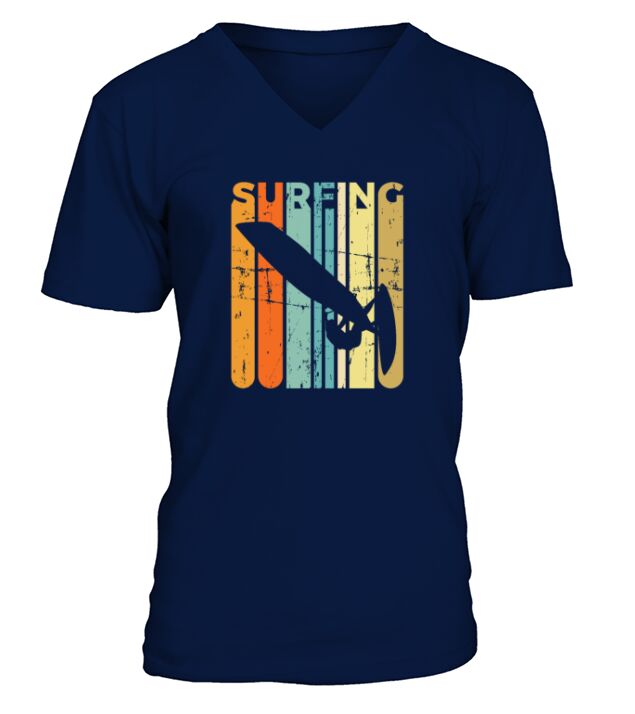 Retro Windsurfing Vintage Surfing Windsurfer Gift V-Neck T-shirt