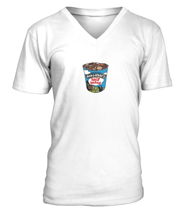 Ben And Jerrys Half Baked Ice Cream V-Neck T-shirt