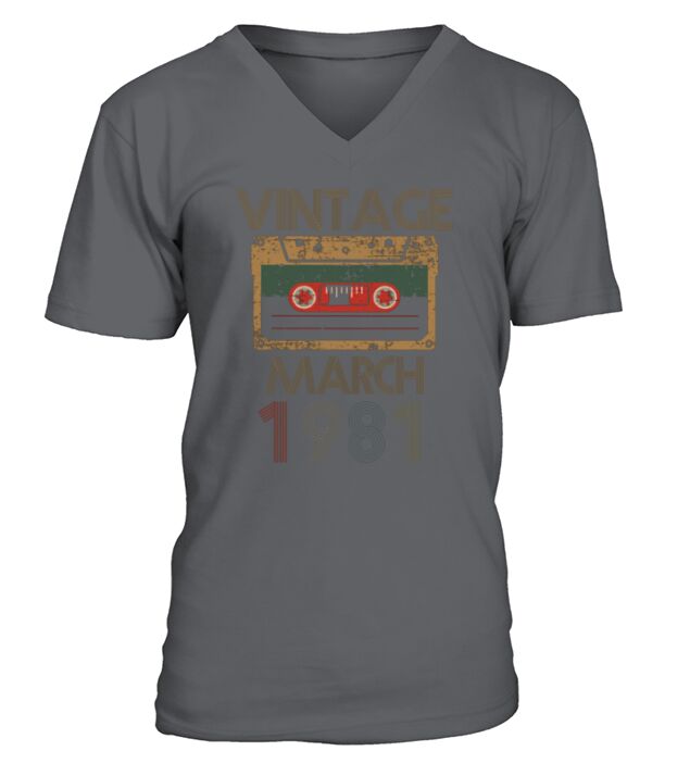 Vintage march 1981 V-Neck T-shirt