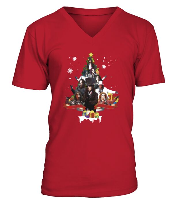 Alice Cooper Christmas tree shirt V-Neck T-shirt