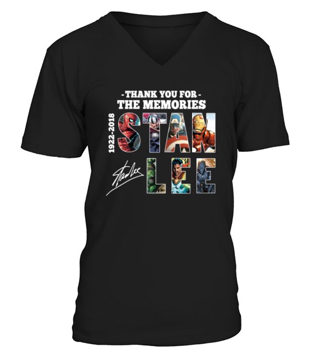 Stan Lee Thank you for the memories shirt V-Neck T-shirt