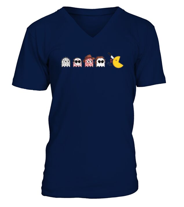 Horror Halloween Pacman Halloween V-Neck T-shirt